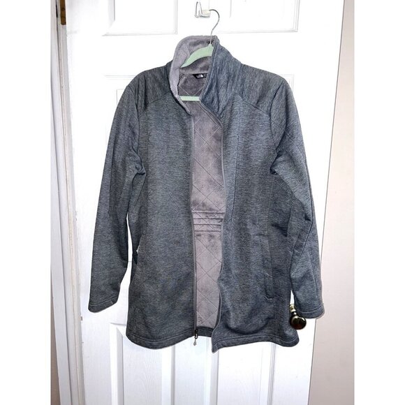 THE NORTH FACE Silken Fleece Lined Jacket Full Zipper Size XL Women's Gray - Picture 11 of 16